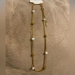NWT Gold and Pearl Necklace